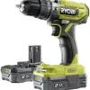 Akkuiskuporakone ONE+ R18PD2-220SL 18V 2x2,0 Ah akuilla - Ryobi
