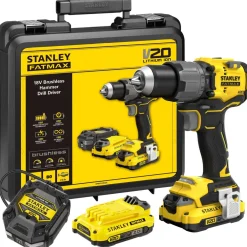 Akkuiskuporakone Fatmax V20 SFMCD726D2K-QW 18V 2x2,0 Ah akuilla + salkku - Stanley Sale