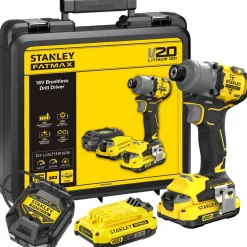 Stanley Akkuiskuruuvinväännin Fatmax V20 SFMCF830D2K-QW 3SP 18V 2x2,0 Ah akuilla + salkku Online