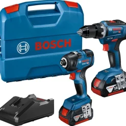 Bosch Power Tools Akkukonesarja Bosch Professional GDR 18V-200 + GSR 18V-55, 2x4,0 Ah akuilla + L-Case Best