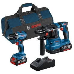 Akkukonesarja Bosch Professional GSR 18V-45, GBH 18V-22, 2x4,0 Ah akuilla + laukku - Bosch Power Tools Clearance