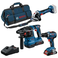 Bosch Power Tools Akkukonesarja Bosch Professional GSR 18V-55, GWS 18V-7, GBH 18V-22, 2x4,0 Ah akuilla + laukku Online