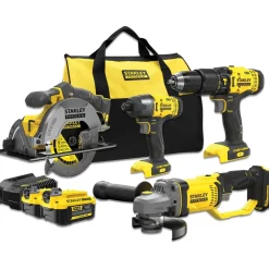 Akkukonesarja Fatmax V20 SFMCK469M2-QW 4 osaa 18V 2x4,0 Ah akuilla + laukku - Stanley