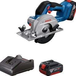 Akkukäsipyörösaha Bosch Professional GKS 18V-51 18V 2x4,0 Ah akuilla - Bosch Power Tools Outlet