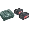 Akkupaketti 18V 2x4,0 Ah laturilla ASC 55 - Metabo Outlet
