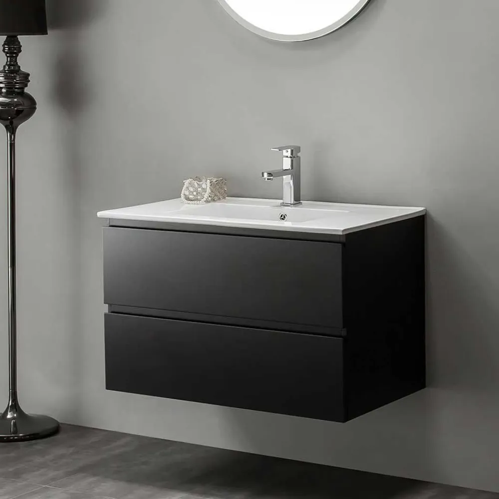 Bathlife Allaskaappi pesualtaalla Eufori, 600-, musta Discount