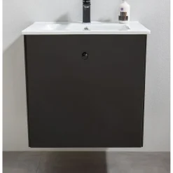 Bathlife Allaskaappi pesualtaalla Fröjd 620x470x600cm mattamusta Discount