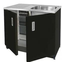 Allaskaappi VTB 10, 900x1000x600mm, musta/rst - Vilan Stainless Outlet