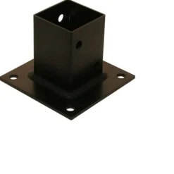 Asennusjalka 7x7 cm tolpalle musta - Hortus Outlet