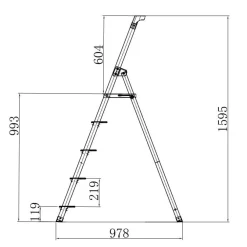 Mag-Pro A-tikkaat Tools 5-askelmainen alumiini