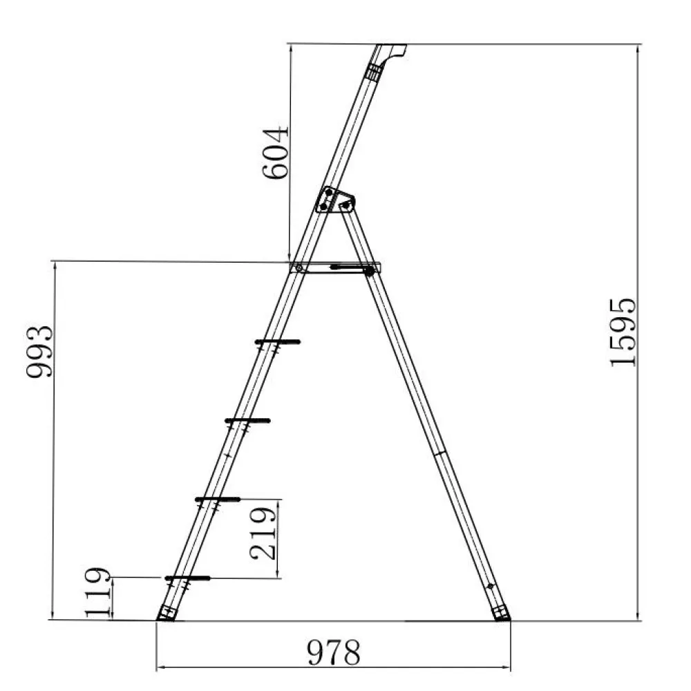 Mag-Pro A-tikkaat Tools 5-askelmainen alumiini