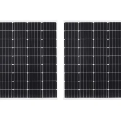 Aurinkopaneelit 2kpl, 100 W, yksikiteinen alumiini ja turvalasi - FinePRICE Outlet