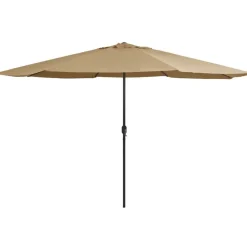 Aurinkovarjo metallirunko 400 cm harmaanruskea - FinePRICE Clearance