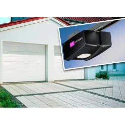 Isomatic Autotallin nosto-ovipaketti Nordic 2500x2125mm vaakauritettu + avaaja Liftronic 500 valkoinen Outlet