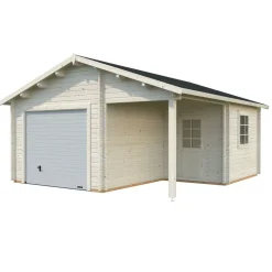 Palmako Autotalli Roger nosto-ovella 21,9+5,2 m² Best