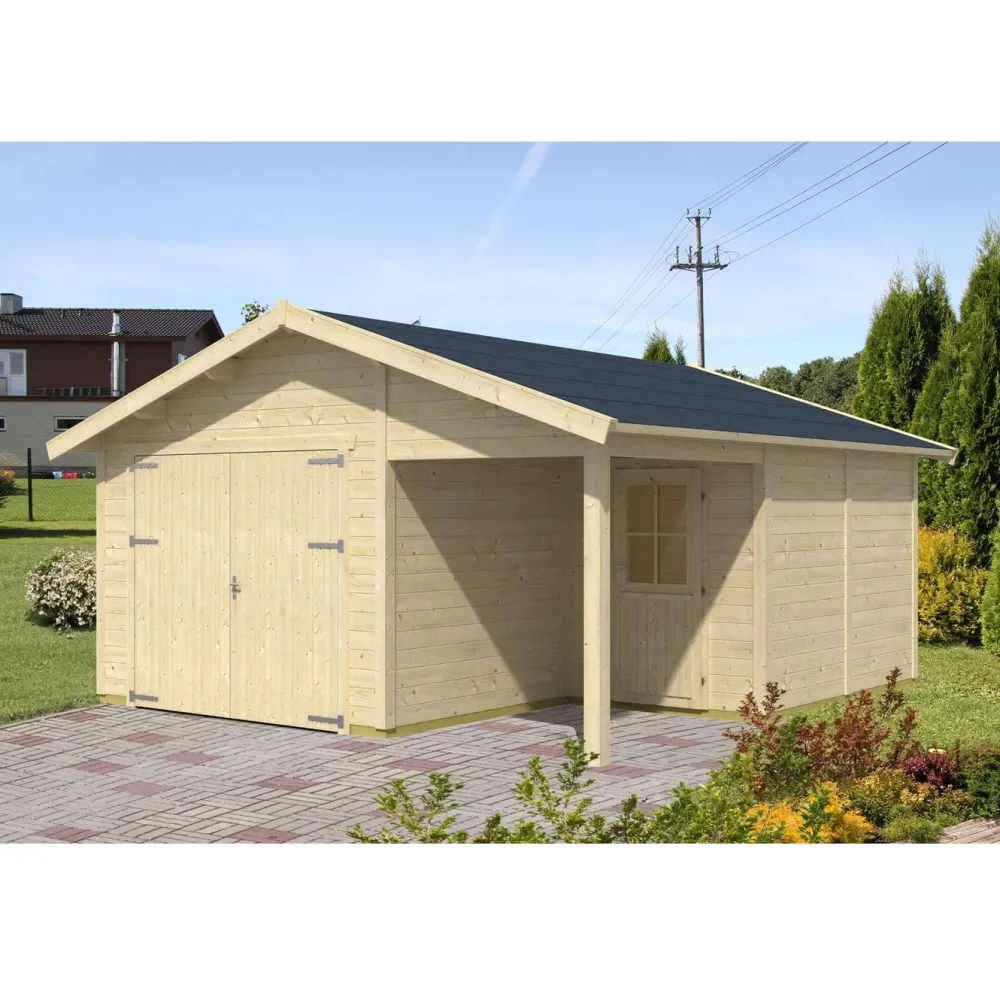 Autotalli Varberg 2 26,3m², puuvalmis - Skan Holz Best