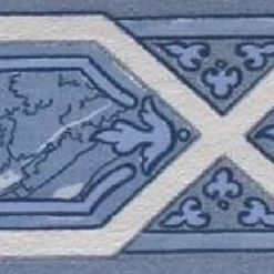 Paintpart Boordi Mormorstid 4839-4, graafinen/geometrinen, vanhan ajan, sininen Sale