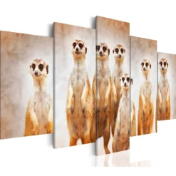 Artgeist Canvas-taulu Family of meerkats, eri kokoja Outlet