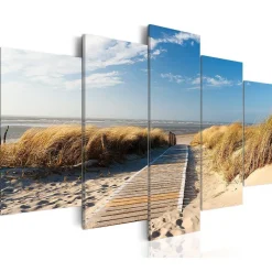 Artgeist Canvas-taulu Vartioimaton ranta, 5-osainen, eri kokoja New