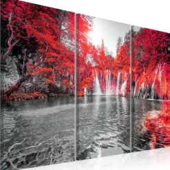 Artgeist Canvas-taulu Waterfalls of Ruby Forest, eri kokoja Outlet