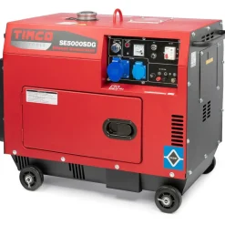 Diesel-generaattori SE5000SDG Silent 2x230V 1x12V - Timco Discount