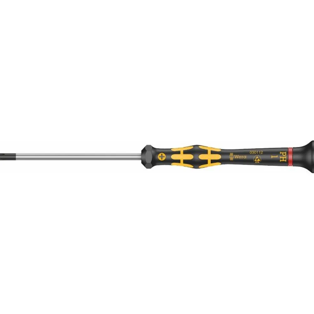 Wera Elektroniikkaruuvimeisseli ESD Kraftform Micro PH1 x 80mm Clearance