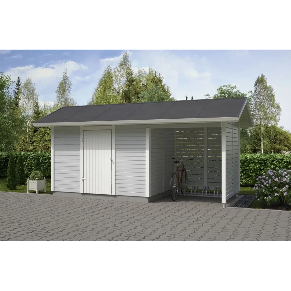 Elementtivarasto E7M 5040x2140 mm 10.79 m² puuvalmis - Timburg New