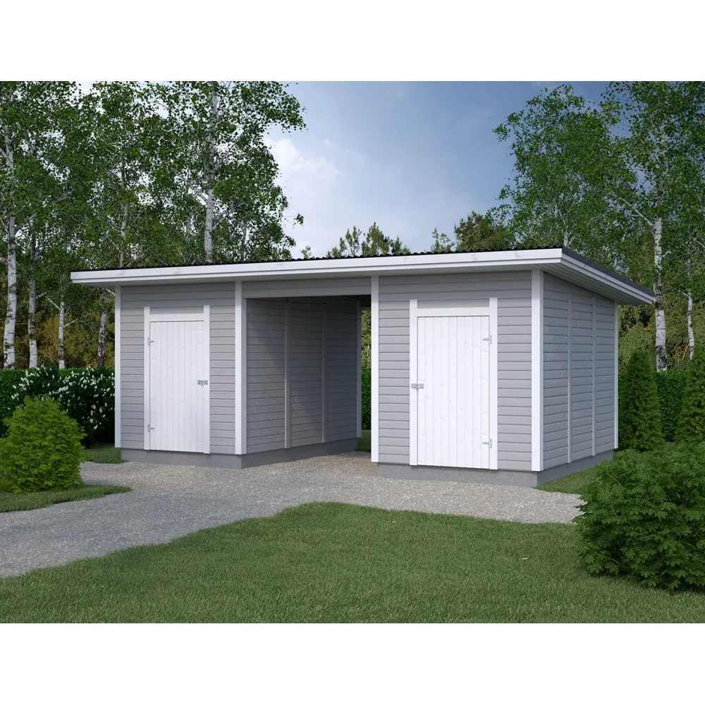 Elementtivarasto E12M 6040x3180 mm 19.2 m² puuvalmis - Timburg Clearance