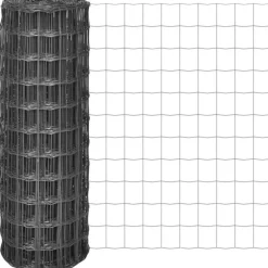 FinePRICE Euro-aita, teräs, 10x1 m, harmaa, silmäkoko 100 x 100 mm Outlet