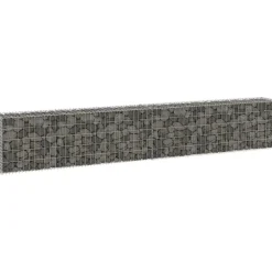FinePRICE Gabion-kivikori kansilla galvanoitu teräs 300x30x50 cm