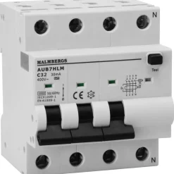 Henkilösuojakytkin , 32A, 4N, 30MA - Malmbergs Outlet