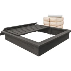 Hiekkalaatikko + hiekka , 125x125x25 cm, eri värejä - Miljöökoriste Discount