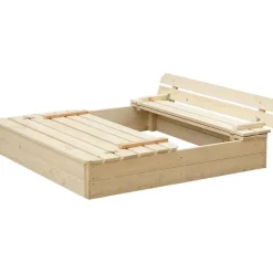 Timbela Hiekkalaatikko taitettavalla kannella ja penkillä M051-1, 118x122x20cm Sale