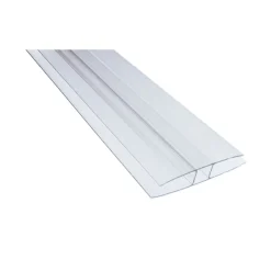H-profiili 10 mm, PC-muovia, kirkas 2,5 m - Keraplast Hot