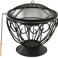 FinePRICE 2-in-1 tulimalja/grilli ja hiilihanko 59x59x60 cm teräs Online