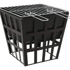 FinePRICE 2-in-1 tulimalja/grilli 34x34x48 cm teräs Online