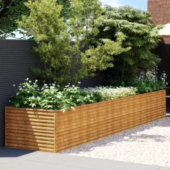 FinePRICE Istutuslaatikko 479x100x69 cm corten-teräs Online
