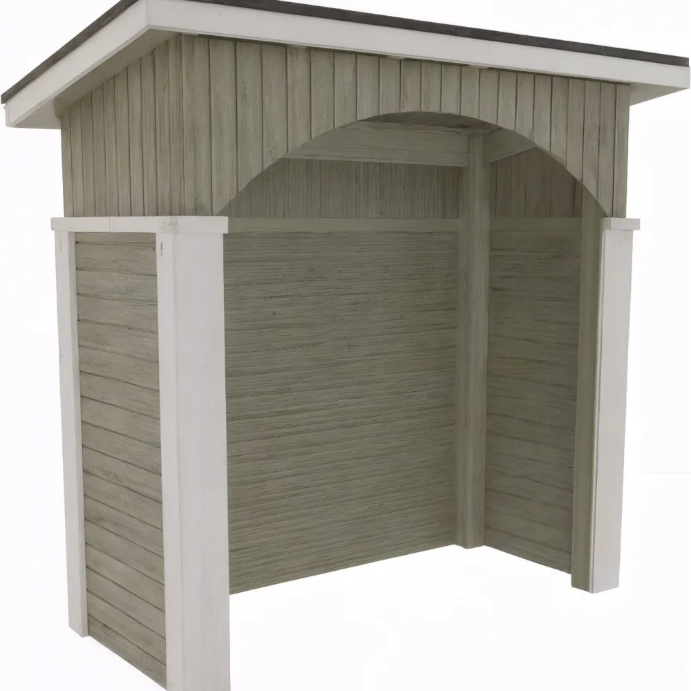 Jätekatos , 163x105x177 cm, puu, bitumikate - Miljöökoriste Outlet