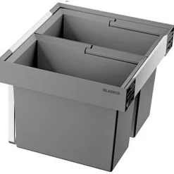Jäteyksikkö Flexon II Low 60/2, 1x19L + 1x30L, harmaa - Blanco Outlet