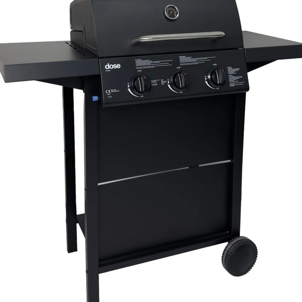 Dose Kaasugrilli Barbeque 10139, 3 poltinta, musta Clearance