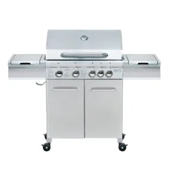 Kaasugrilli Stone, 4 poltinta, sivukeittimellä - Lucifer Sale