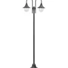 Kaksilyhtyinen pylväsvalaisin puutarhaan e27 220 cm pronssi - FinePRICE Hot