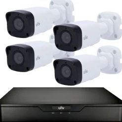 Celotron Kameravalvontajärjestelmä UNV 4K, älykäs tallennin, 8 kanavaa + 2TB kiintolevy + 4kpl keinoälyllä varustetut 8MP/4K kamerat + 4kpl 30m RJ45 kaapelit Sale
