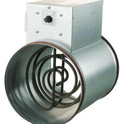 Kanavalämmitin NK 125-1.2-1 U, 125 mm/1.2 kW, integroitu termostaatti - Airsec Best