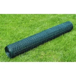 FinePRICE Kanaverkko galvanoitu PVC pinnoitteella silmäkoko 25mm 25x0.75m vihreä Online