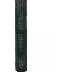 FinePRICE Kanaverkko 16x16mm galvanoitu PVC pinnoitteella 10x1m vihreä New