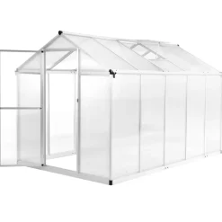 FinePRICE Kasvihuone alumiini 302x190x195 cm 11,19 m³ Best