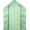 FinePRICE Kasvihuone 12 hyllyllä teräs 143x214x196 cm (46913) Hot