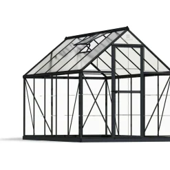 Palram-Canopia Kasvihuone Hybrid 5,7 m² 6x10 ft musta Hot