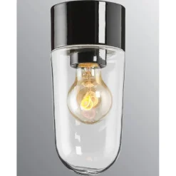 Ifö Electric Kattovalaisin Classic tallikuvulla musta kirkas kupu IP54 Hot